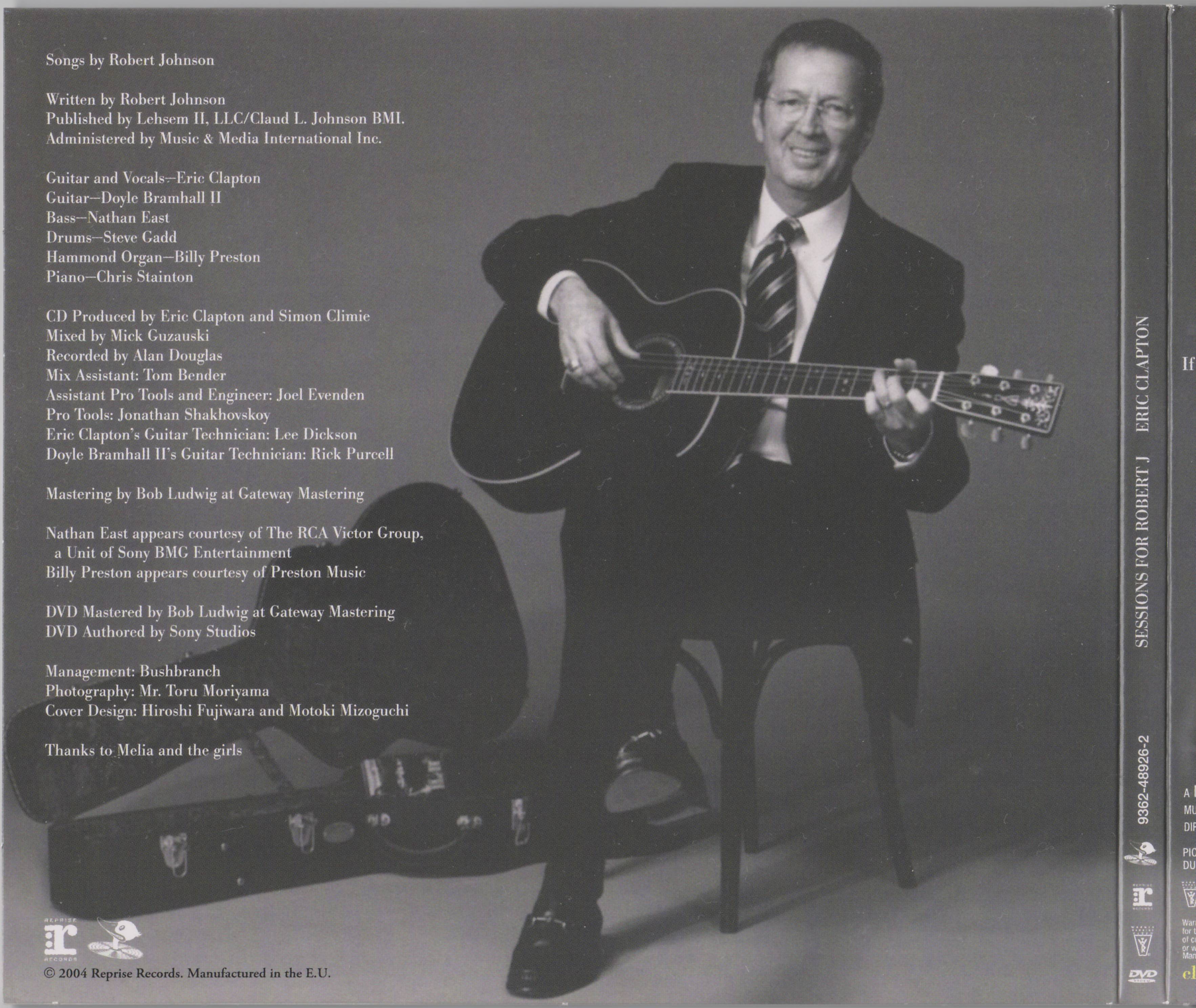 Eric Clapton Sessions For Robert J : Front